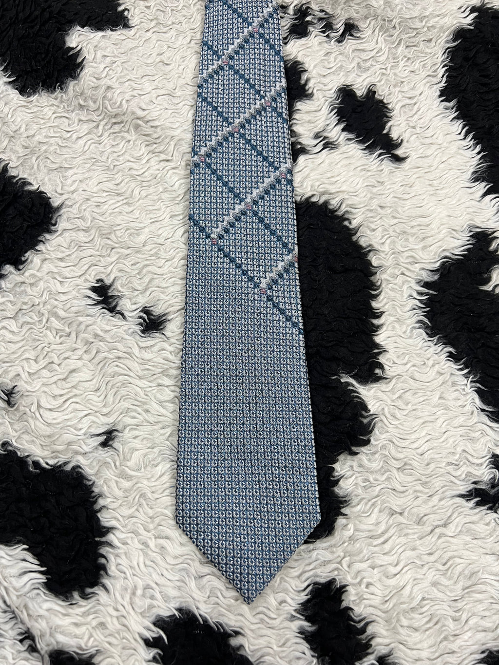 Blue Textured Tie
