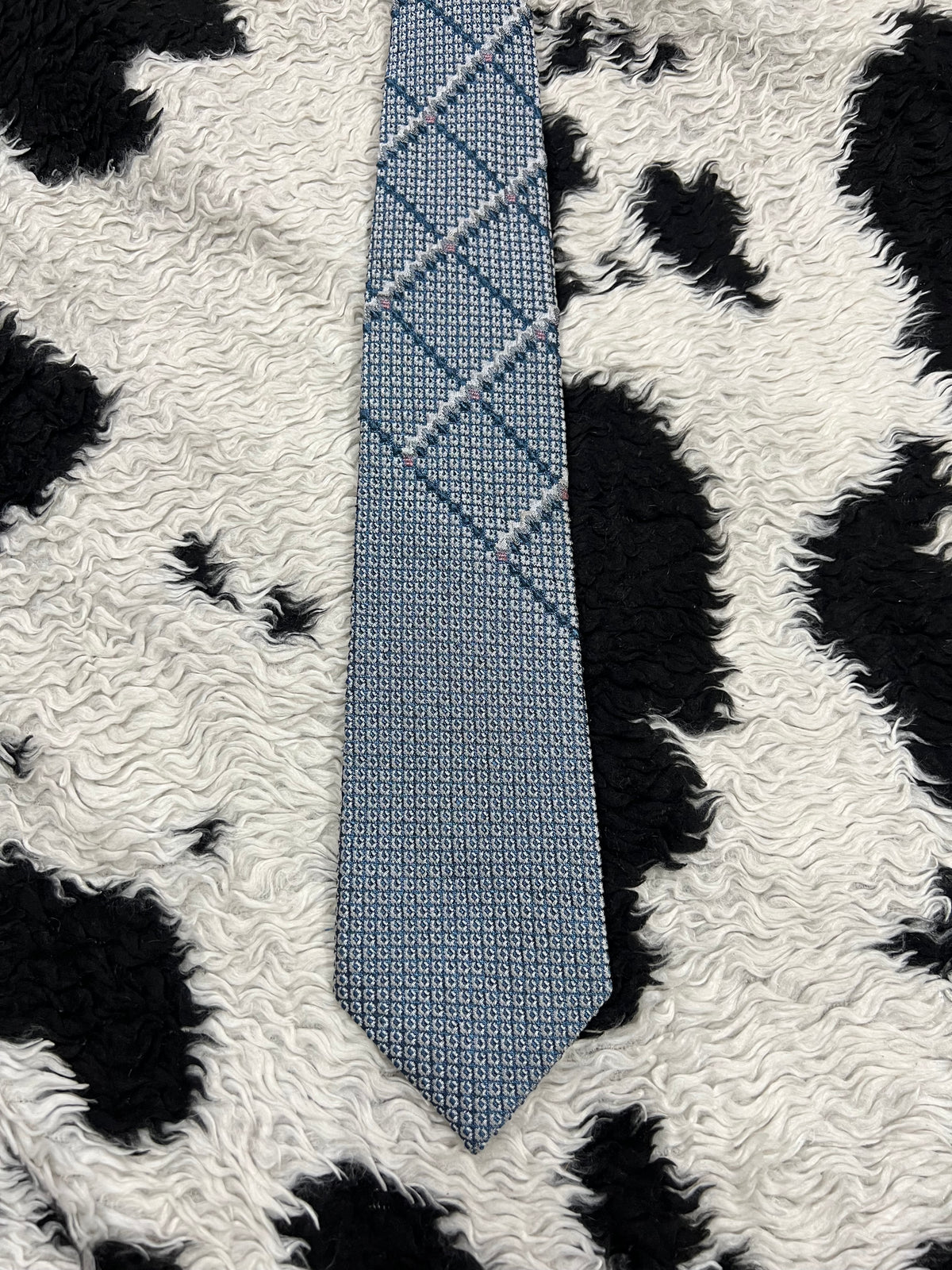 Blue Textured Tie