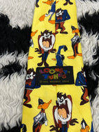 Vintage 1995 Taz & Daffy Duck Looney Tunes Tie