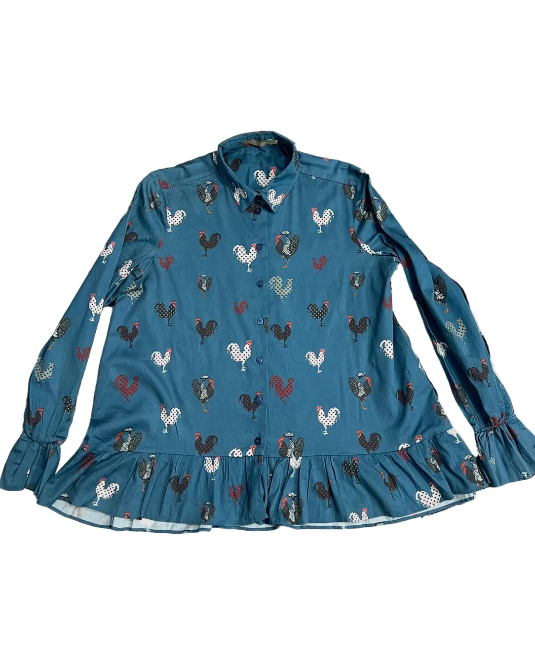 Roosters Printed Women's Buttonup
