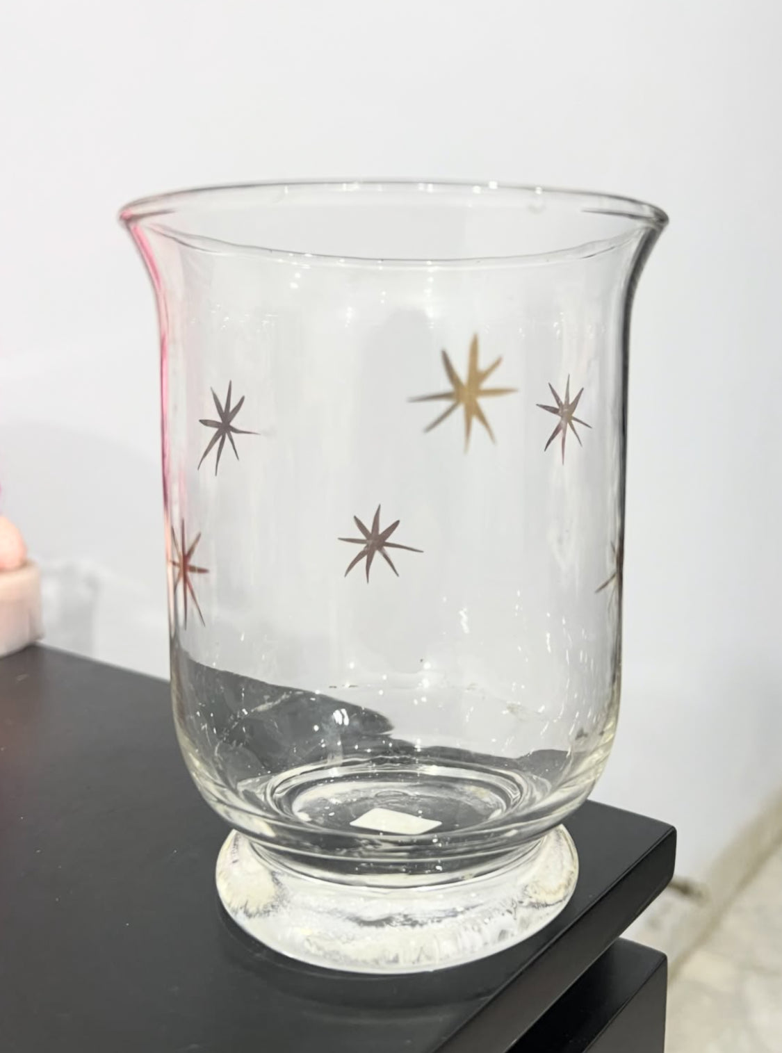 Glass Sparkle Stars Vase