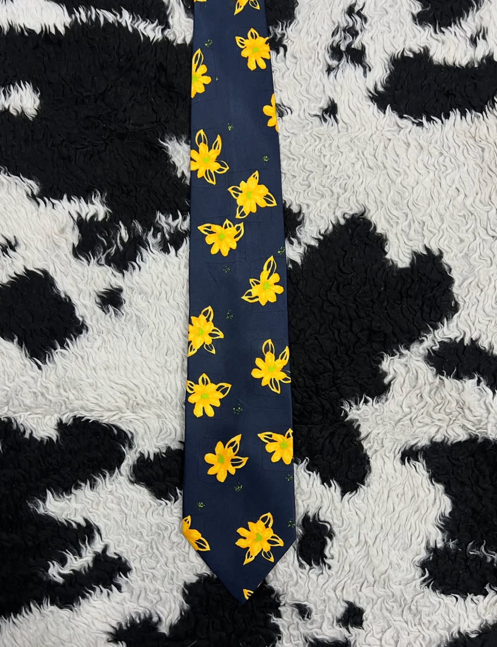 Blue & Yellow Flowers Tie