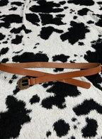Brown Woven Buckle Belt
