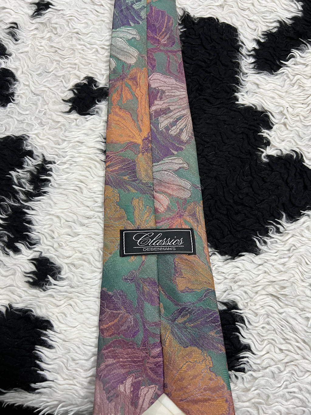 Classics Green & Orange Floral Tie