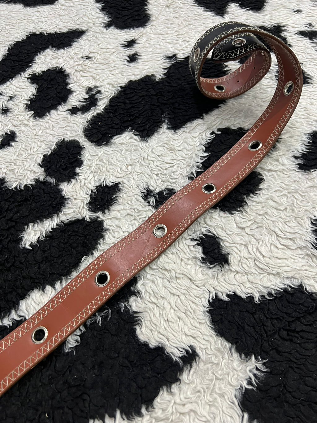 Wide Single Hole Brown Belt