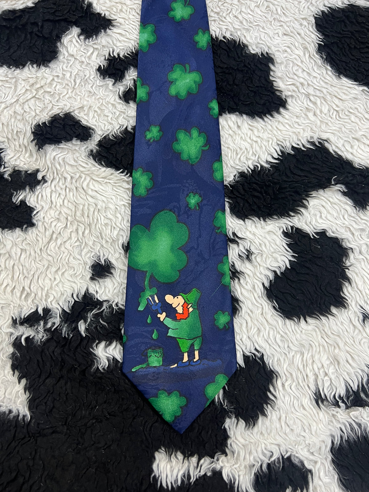 Leprechaun Lucky Clover Tie