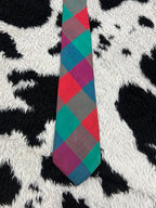 Silk Vibrant Checkered Tie