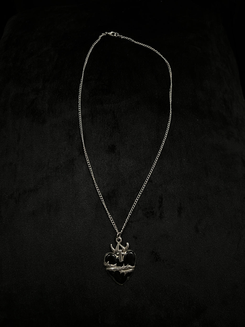 Barbed Wire Heart Necklace