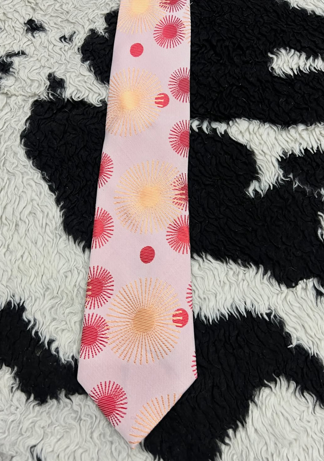 Baby Pink Embroidered Tie