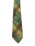 Brown & Green Embroidered Tie