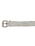 White Glitter Zipper Belt
