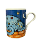 Vintage Sleeping Cat Aurthur Wood Mug