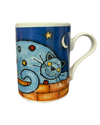 Vintage Sleeping Cat Aurthur Wood Mug