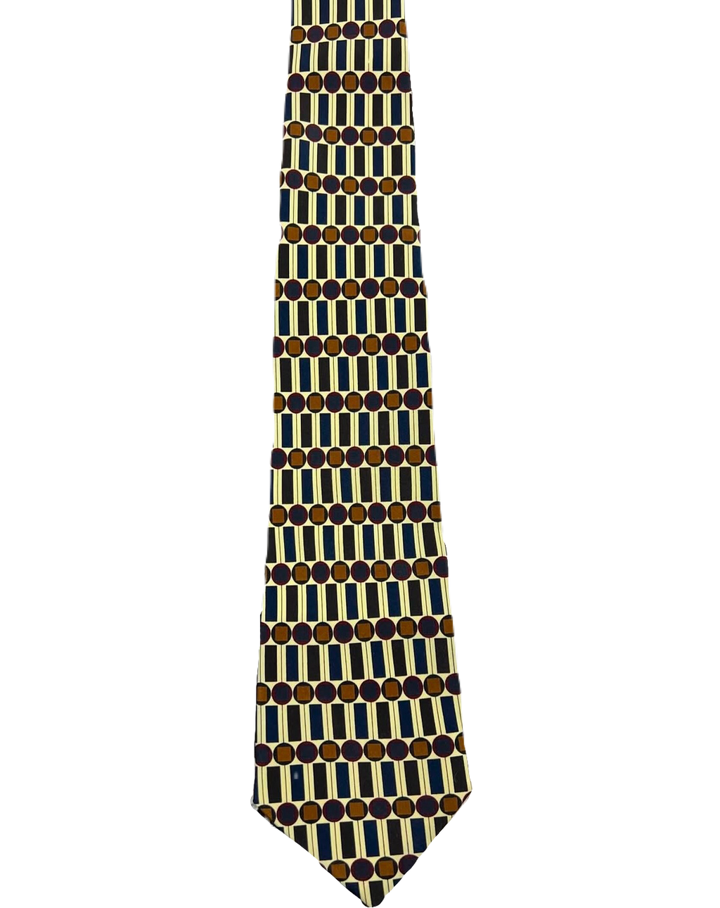 Brown Geometric Tie