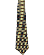 Brown Geometric Tie