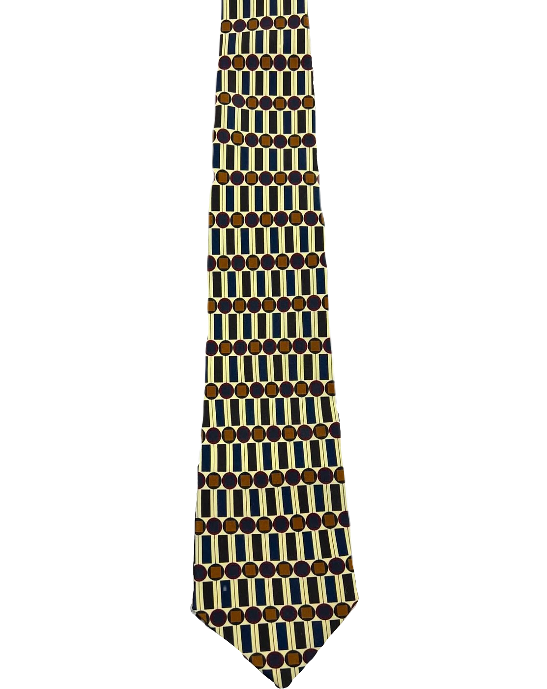 Brown Geometric Tie