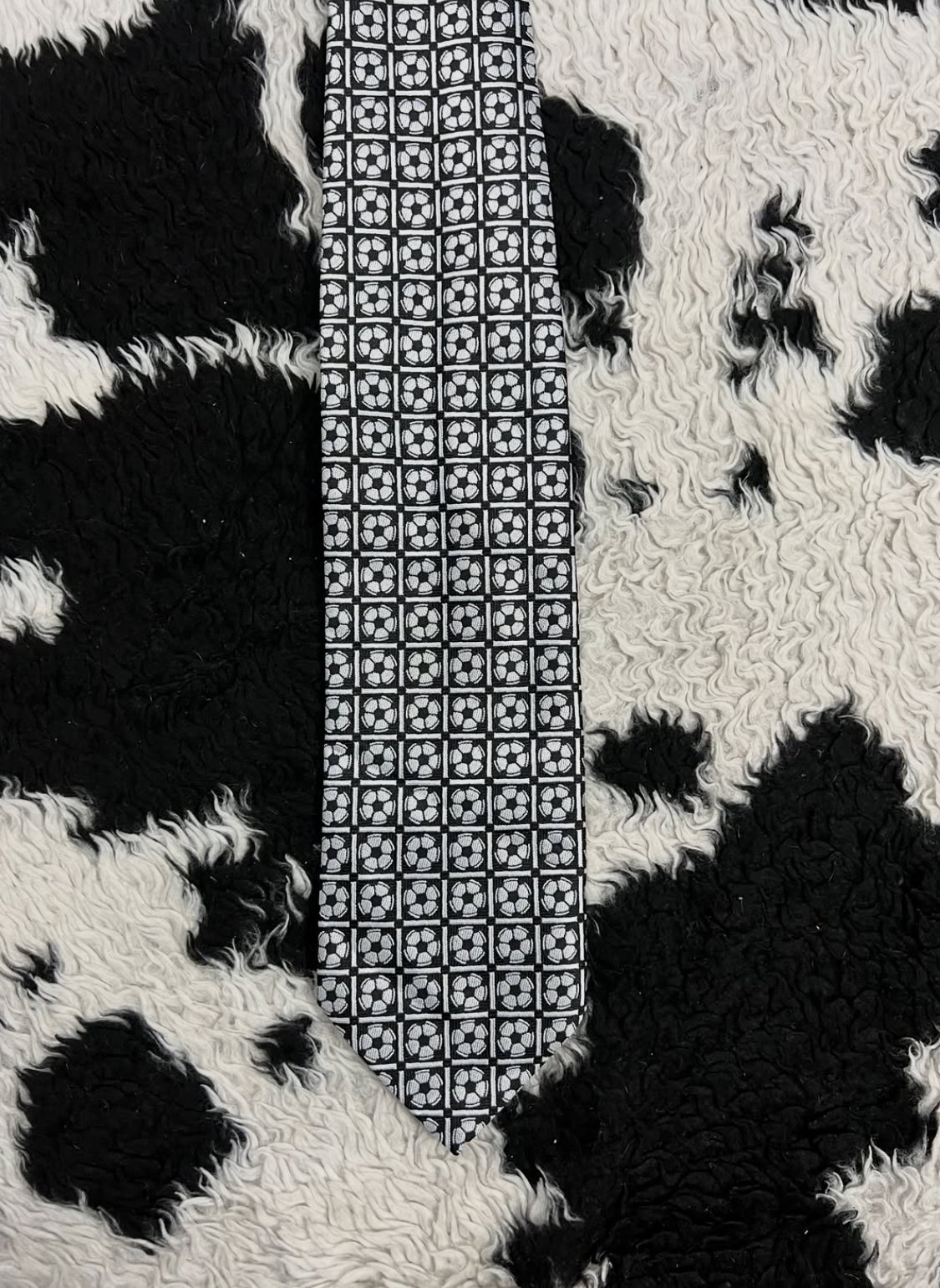 Embroidered Football Tie