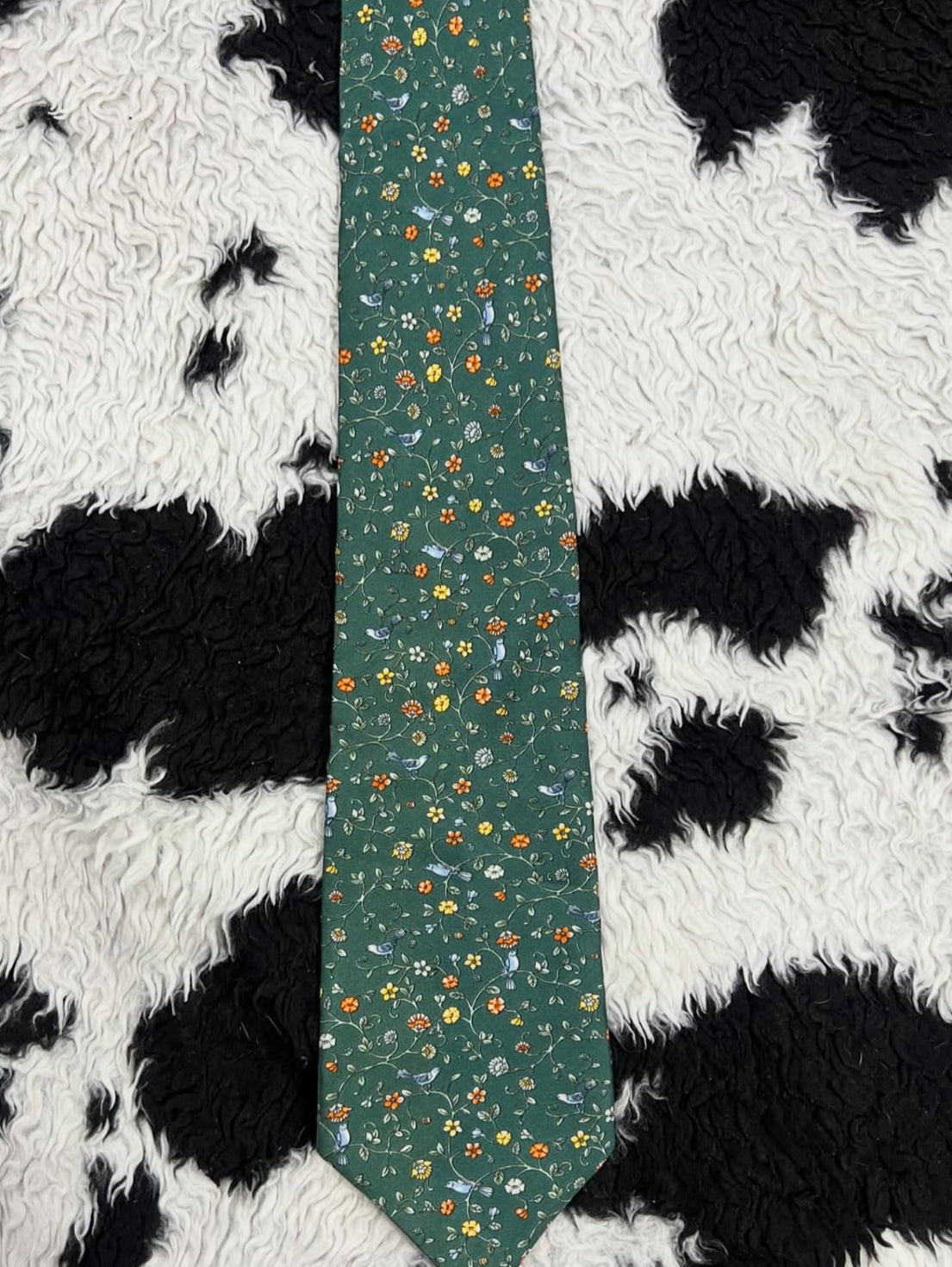 Flower Branches & Birds Tie