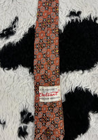 Valiant Orange Embroidered Narrow Tie