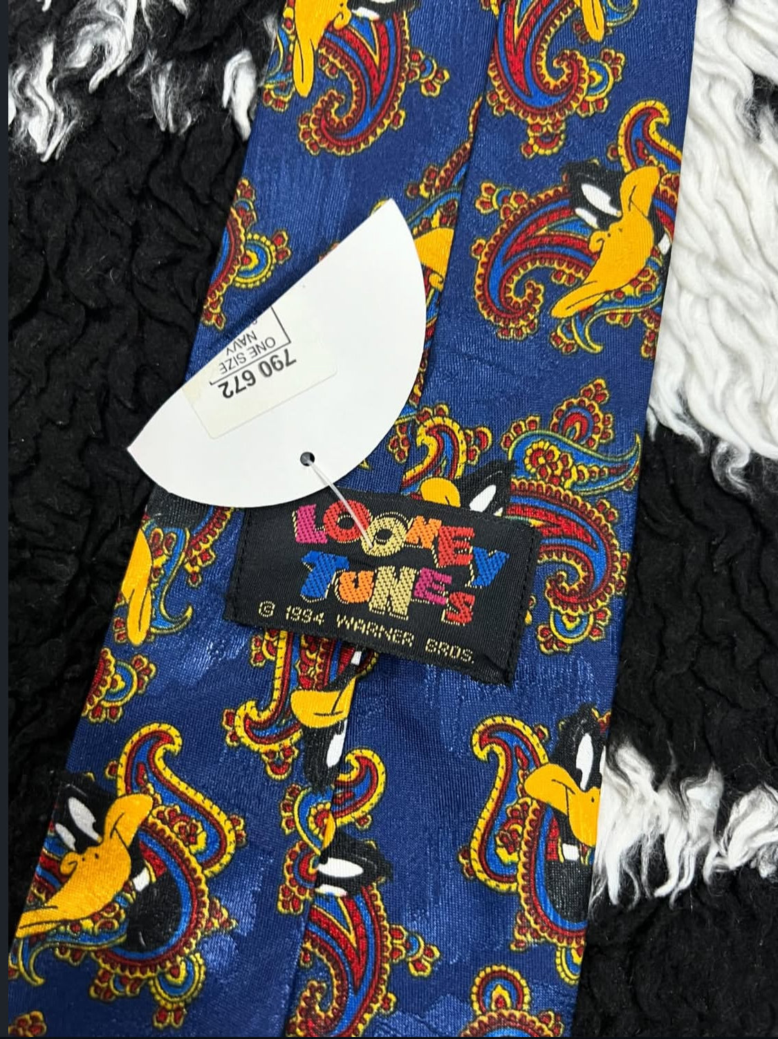 Vintage 1994 Daffy Duck Paisley Tie