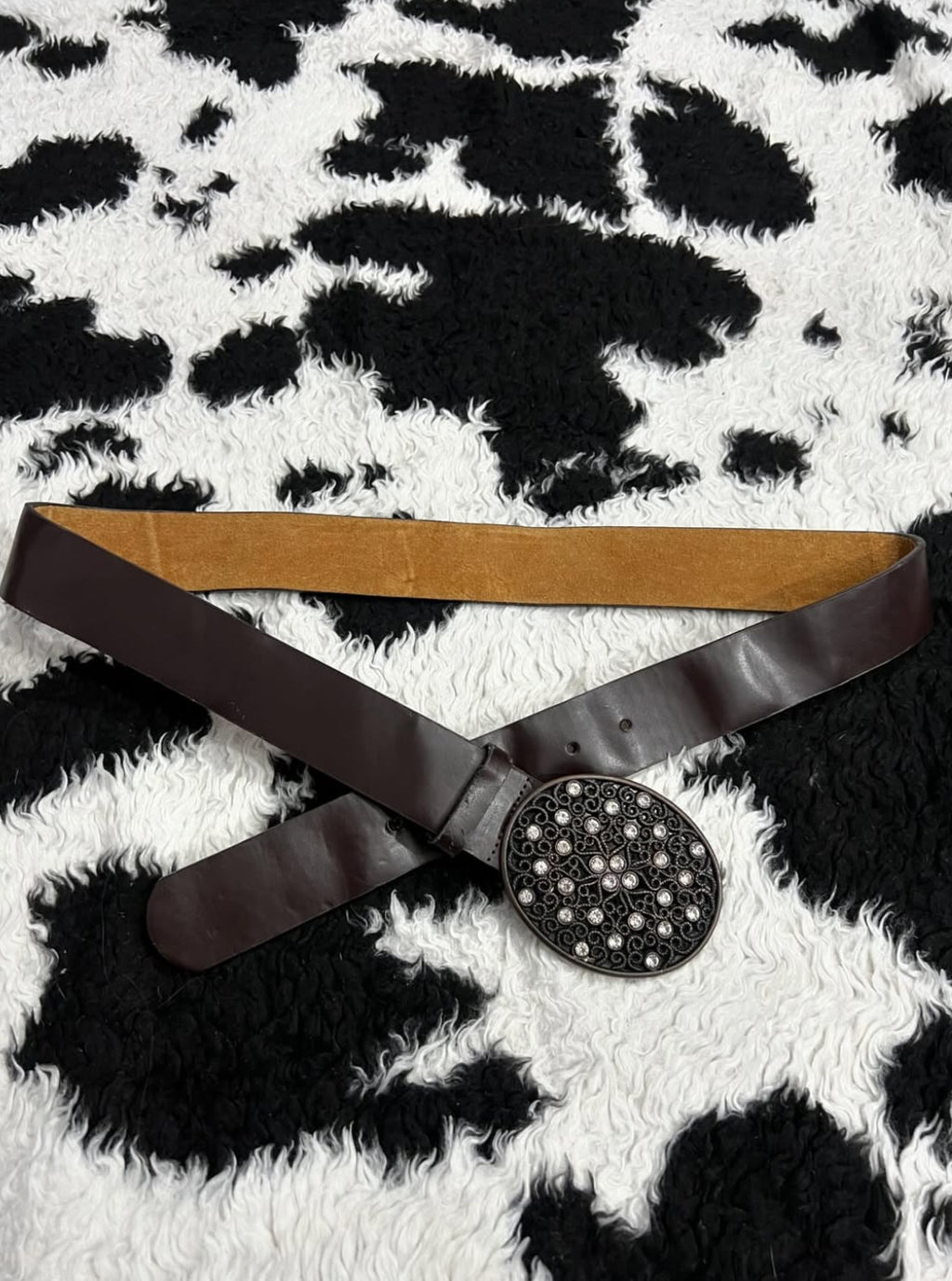 Circular Beaded Buckle Belt