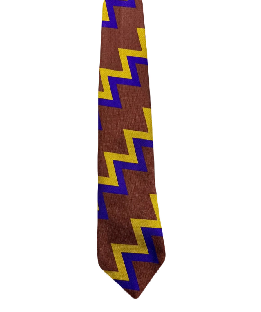 Brown Zig-Zag Tie