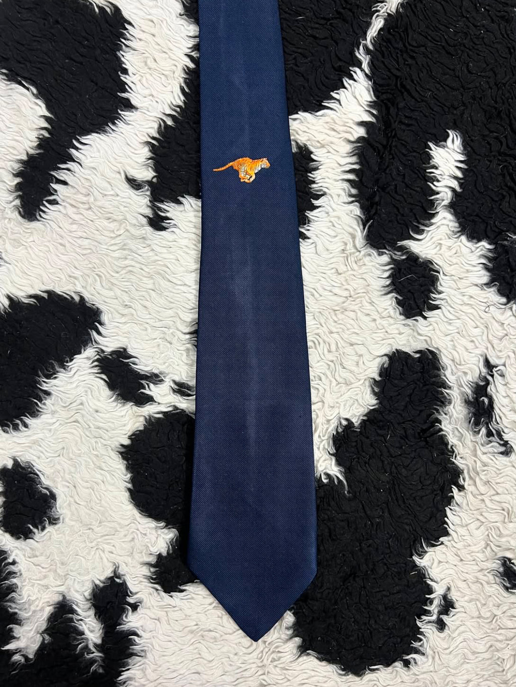 Embroidered Tiger Tie