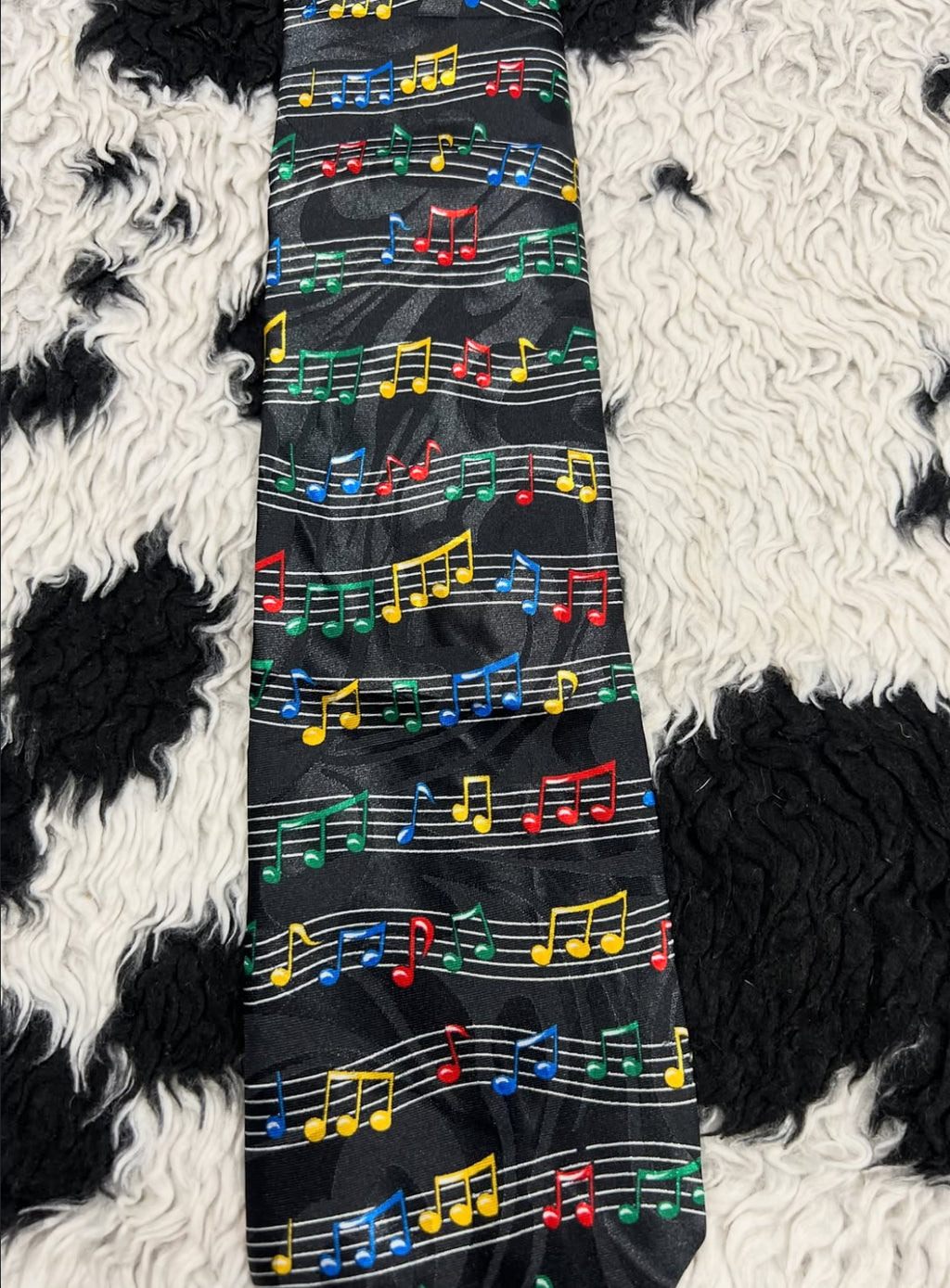 Black Musical Sheet Tie
