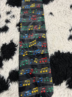 Black Musical Sheet Tie