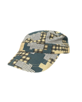 Beige & Teal Houndstooth Cap