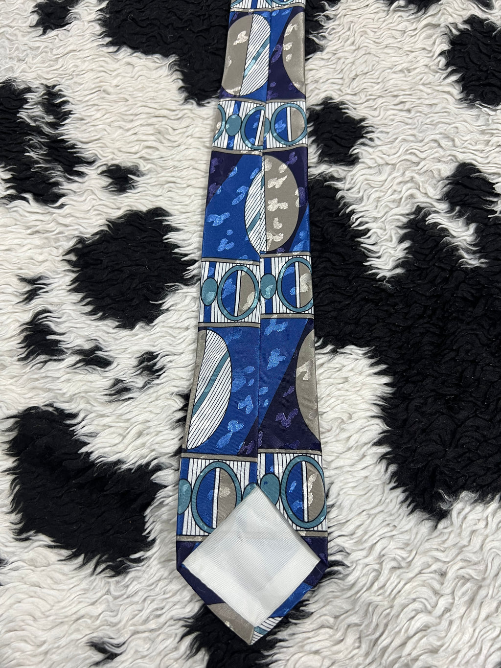 Blue Geometric Tie