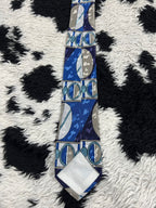 Blue Geometric Tie