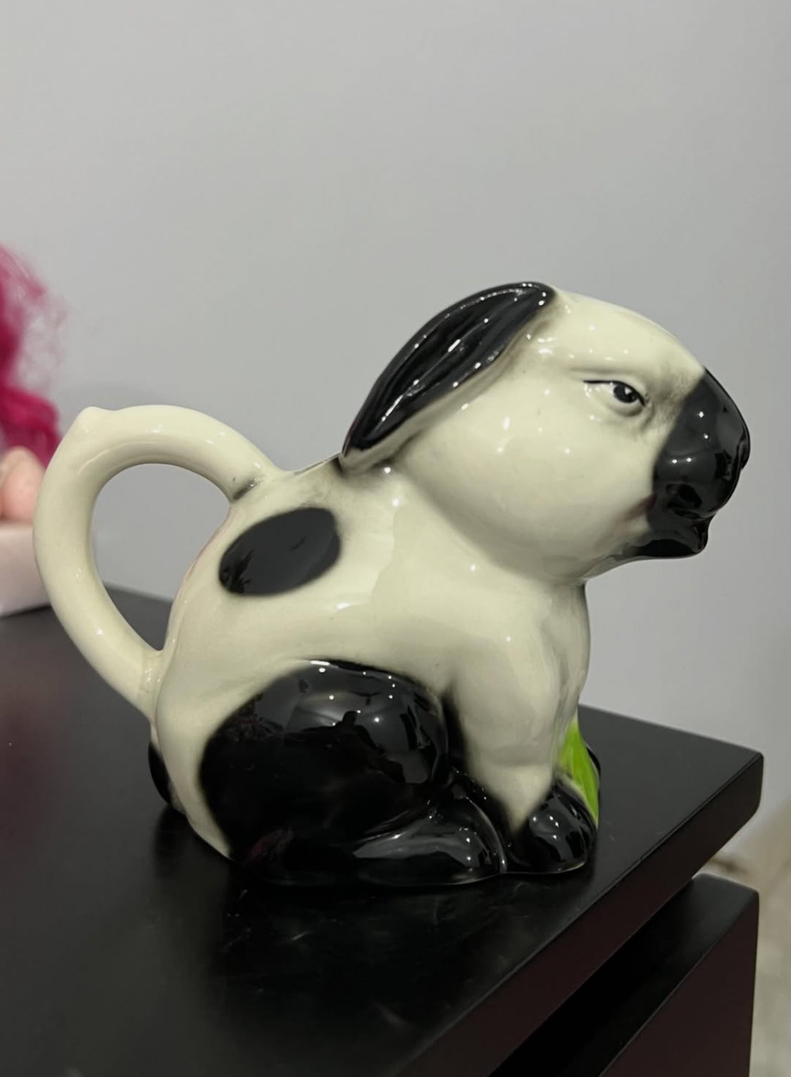 Vintage Tony Wood Rabbit Creamer Jar