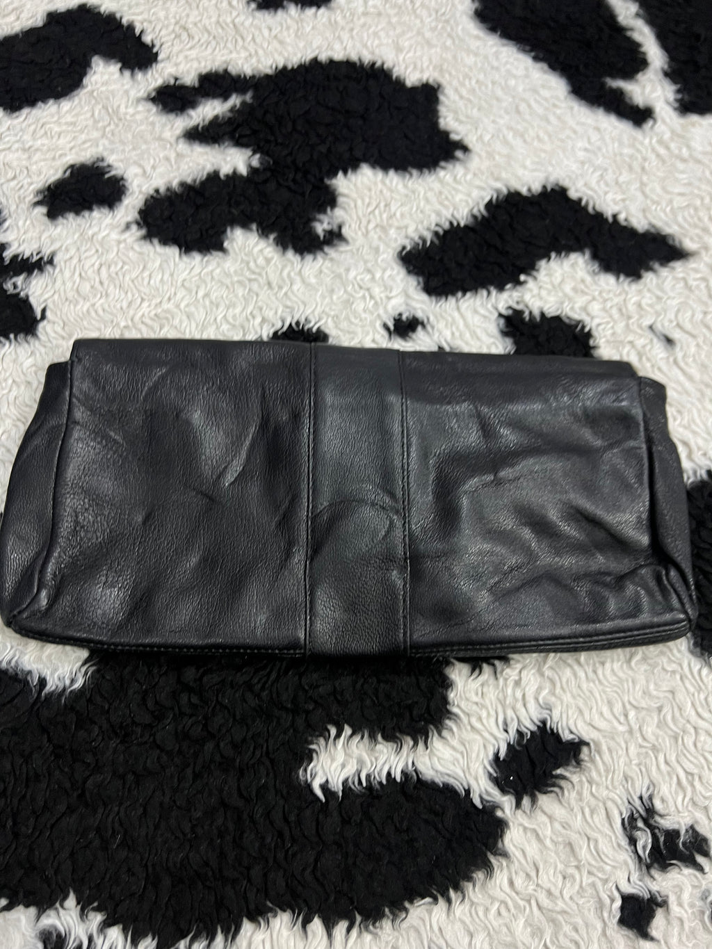 Black Leather Clutch