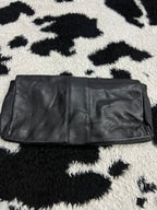 Black Leather Clutch