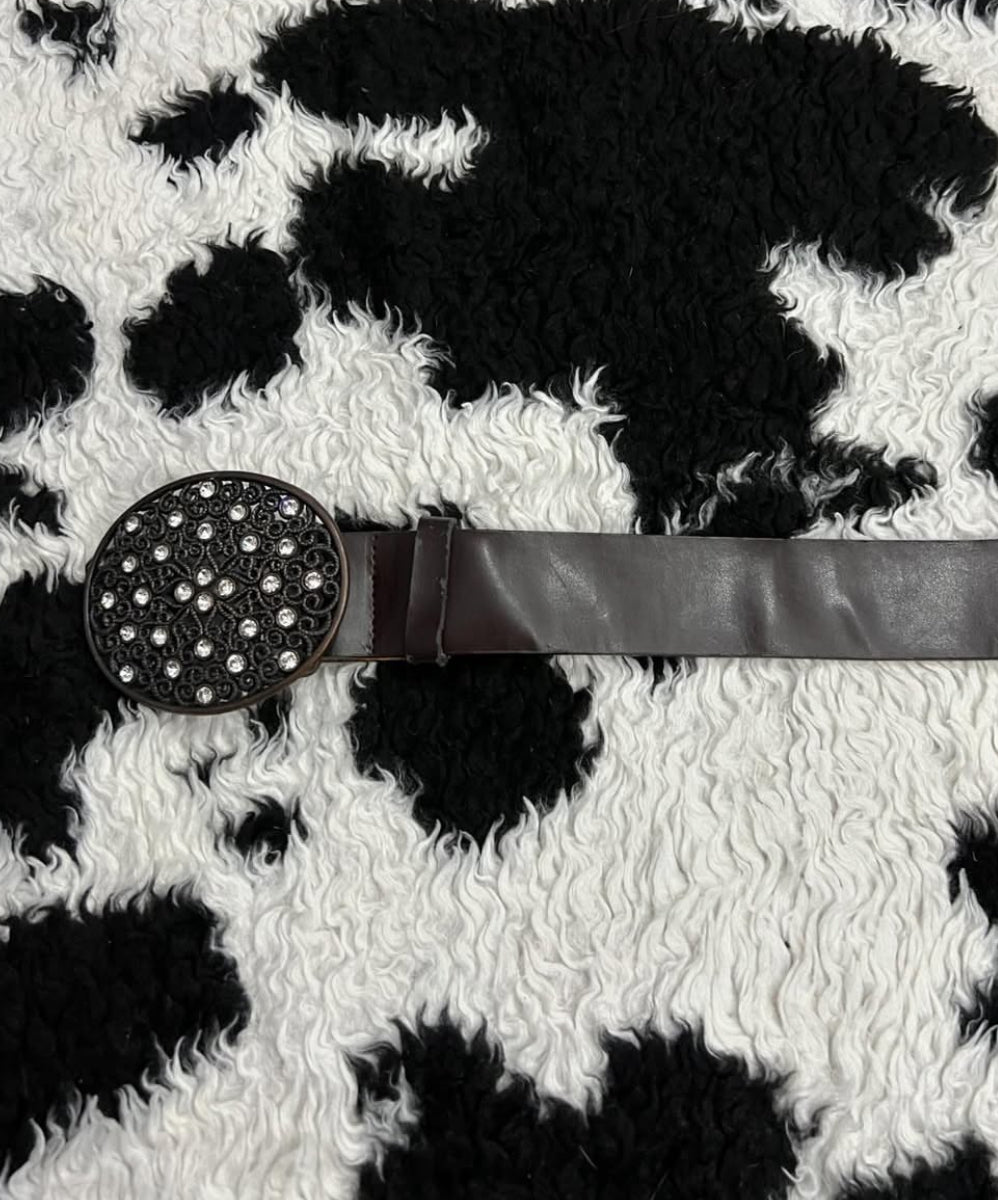 Circular Beaded Buckle Belt
