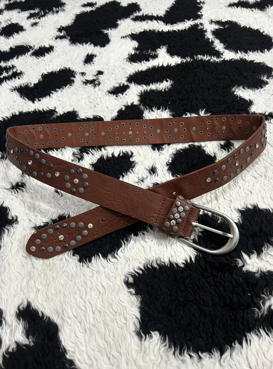 Studded Brown Belt