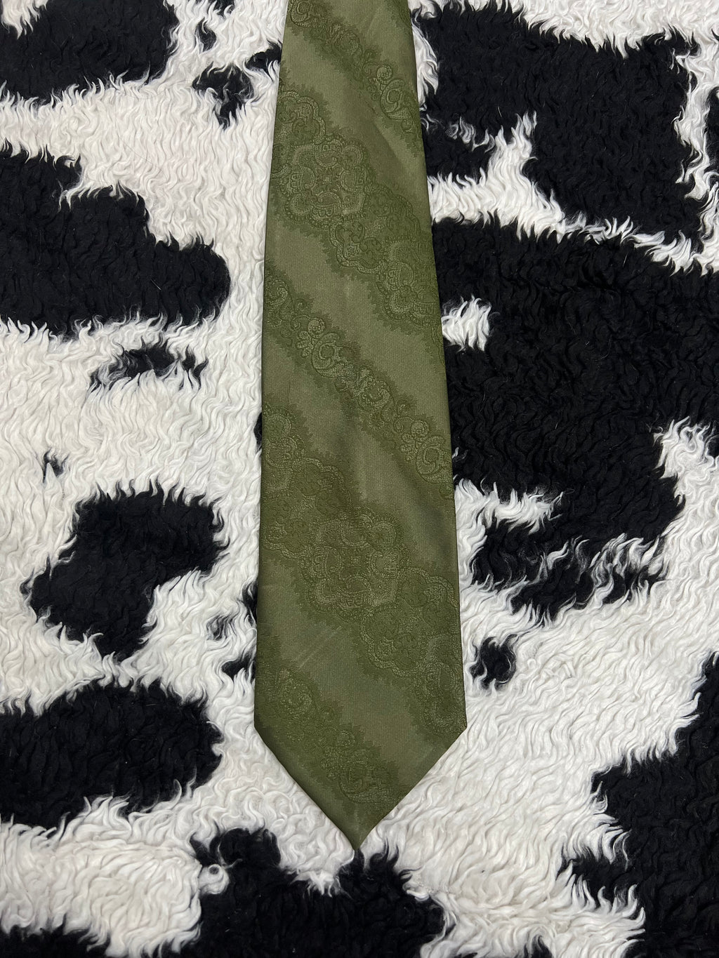 Velducci Green Embroidered Tie