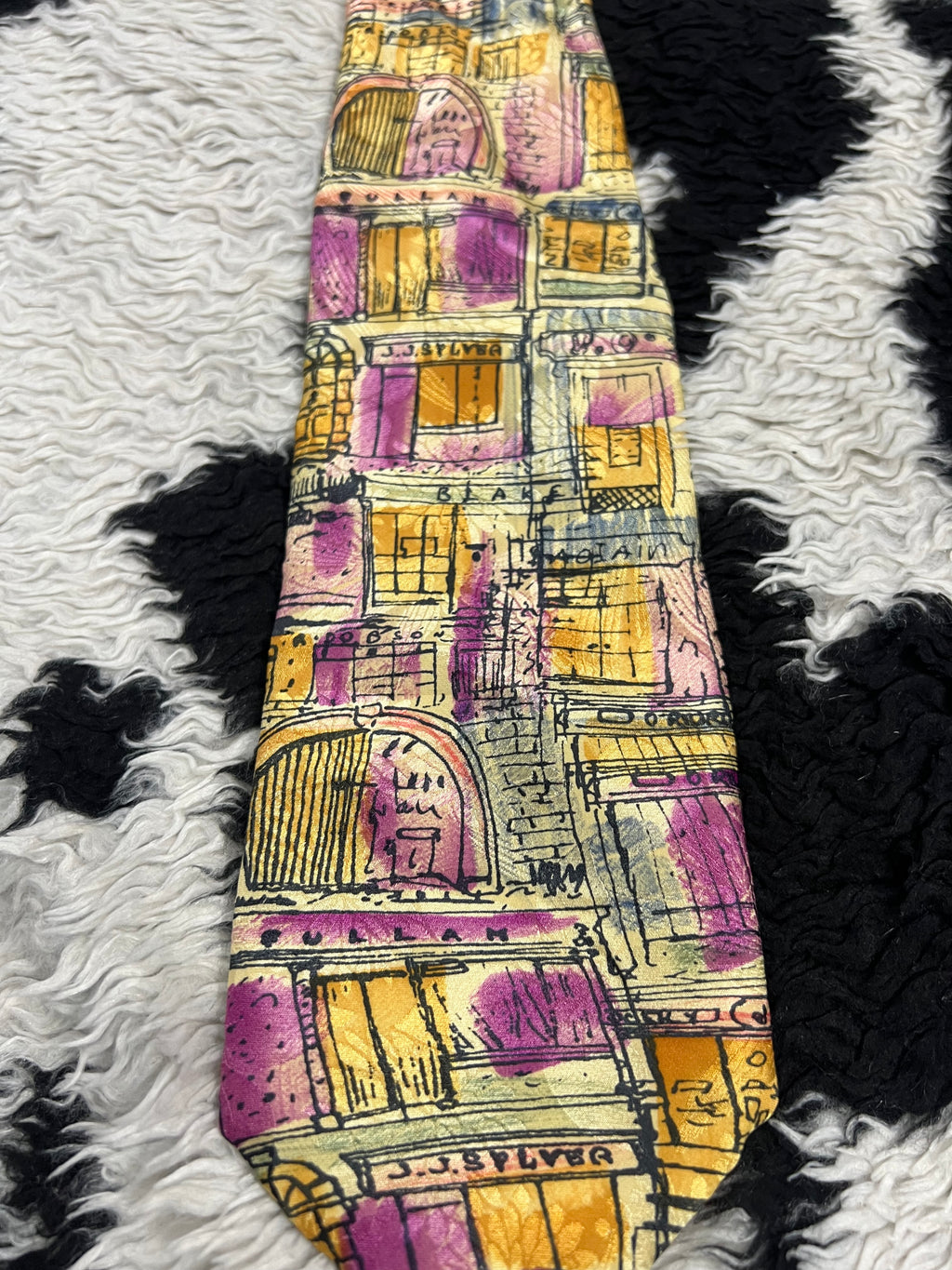 Italian Town Painting Tie