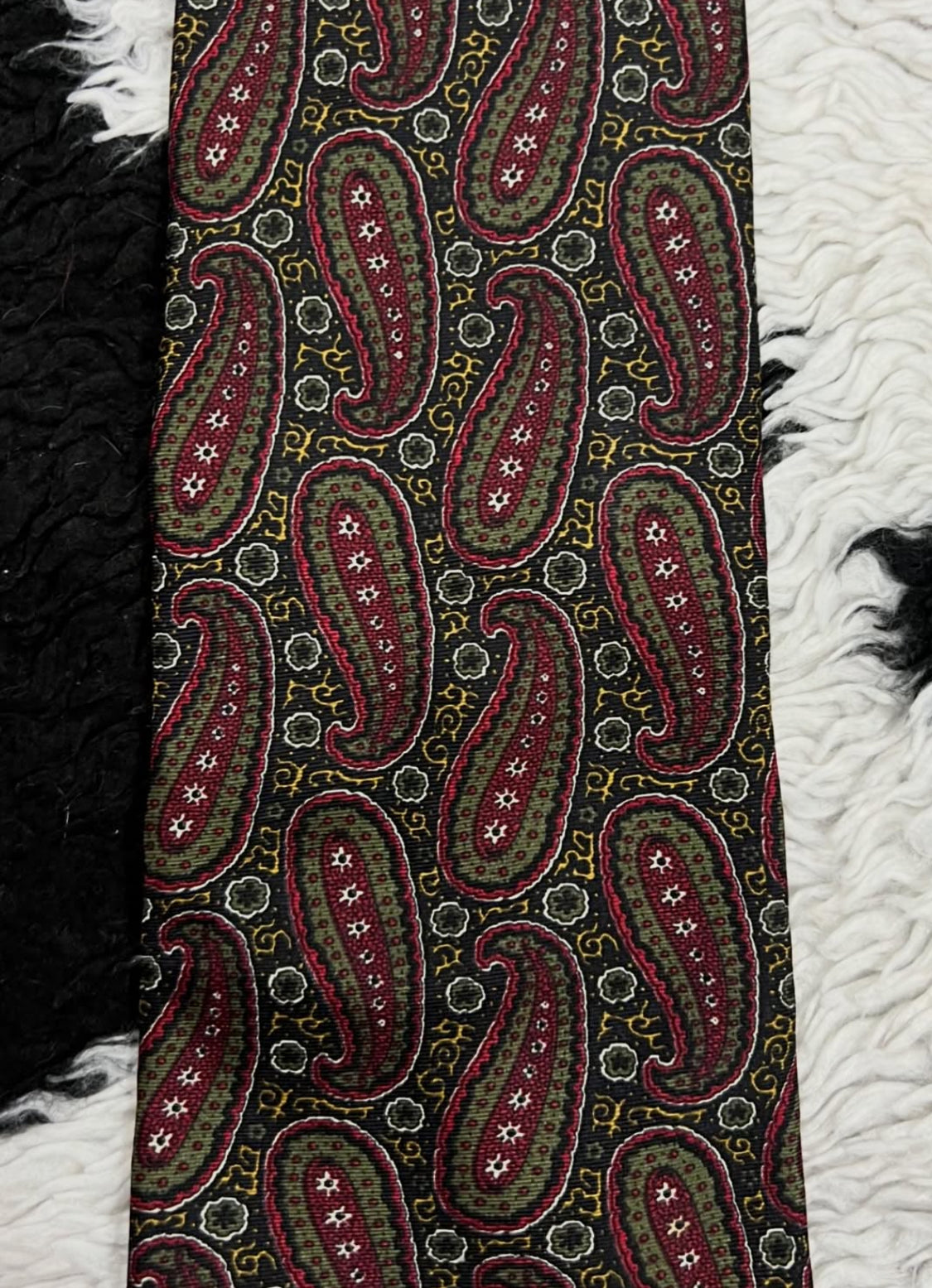 Black & Maroon Paisley Tie
