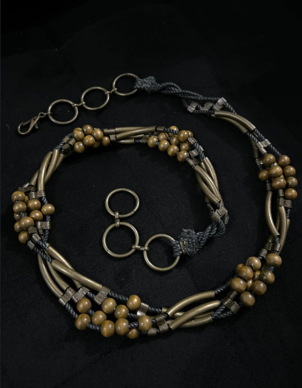 Brown Beaded Waist Chain