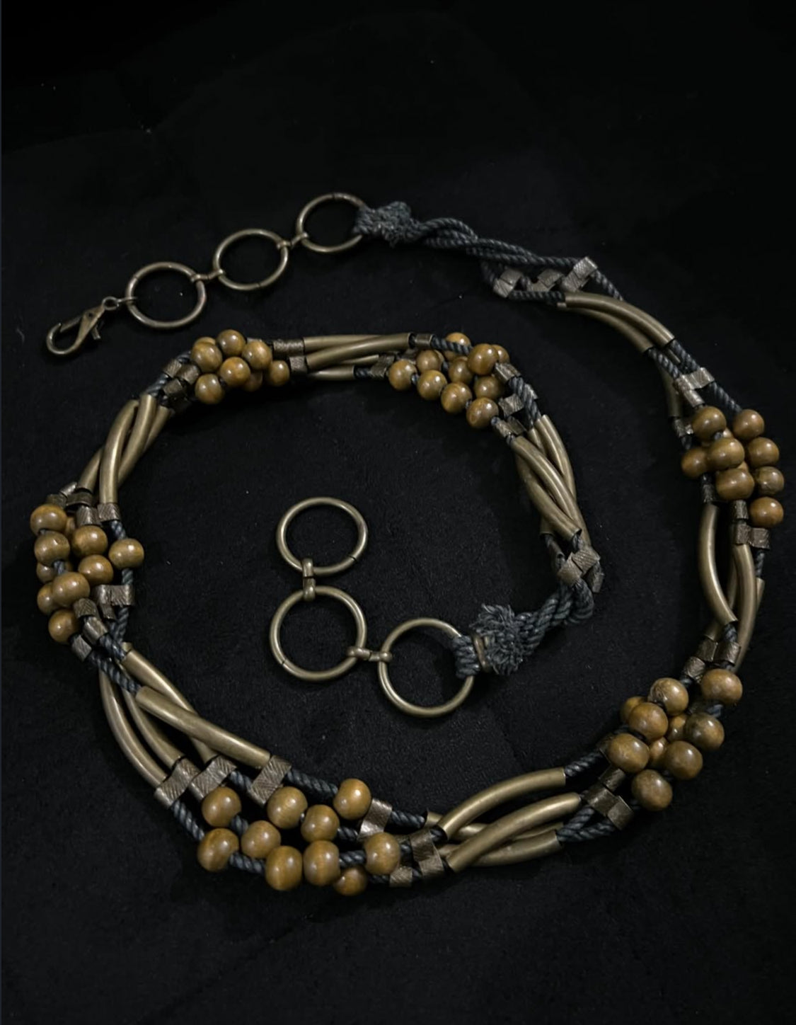 Brown Beaded Waist Chain