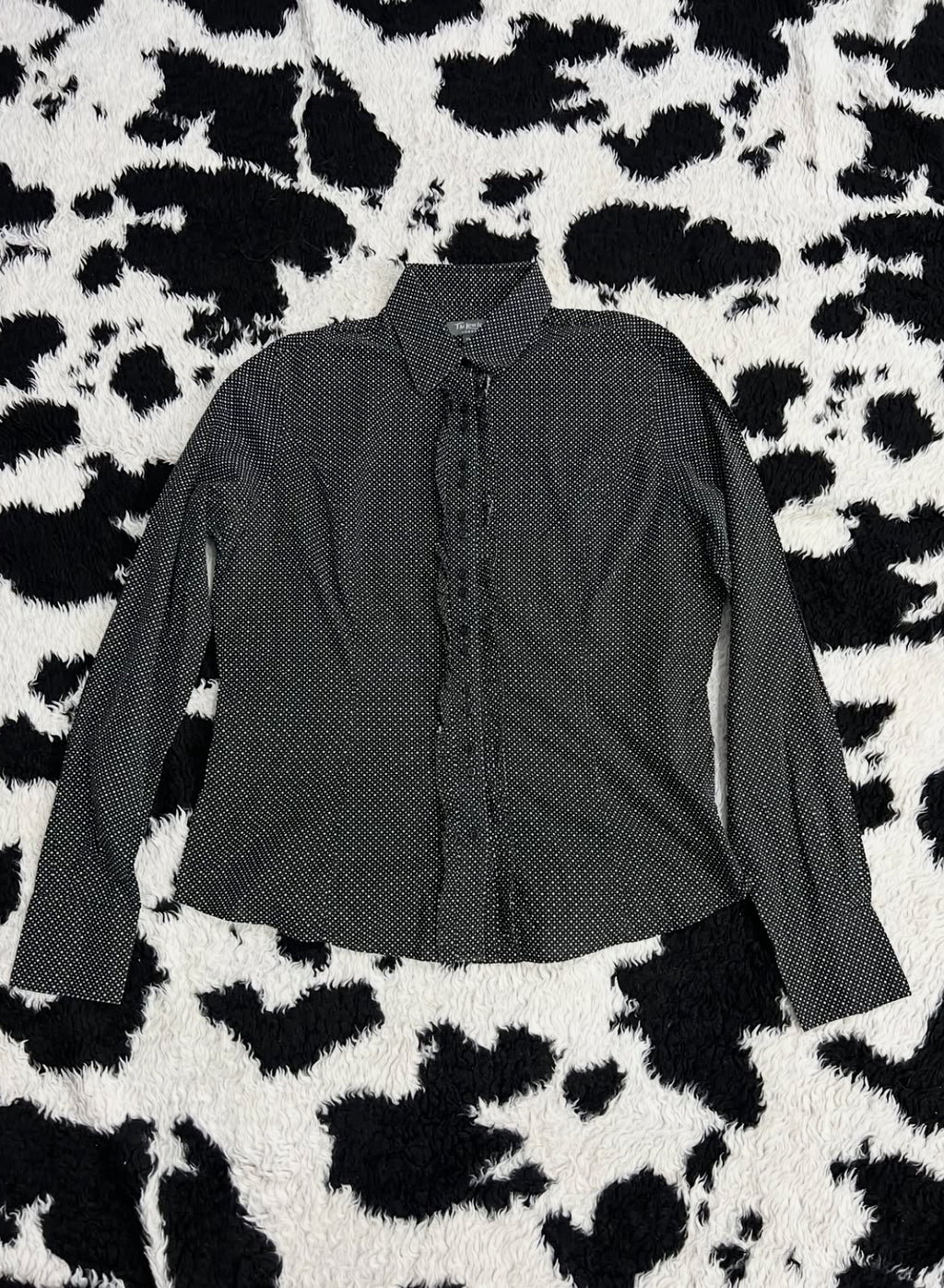 TM Lewins Black Dotted Women's Buttonup