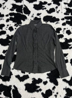 TM Lewins Black Dotted Women's Buttonup