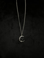 Moon & Heart Silver Necklace