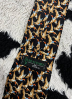 Black Flying Mallards Tie