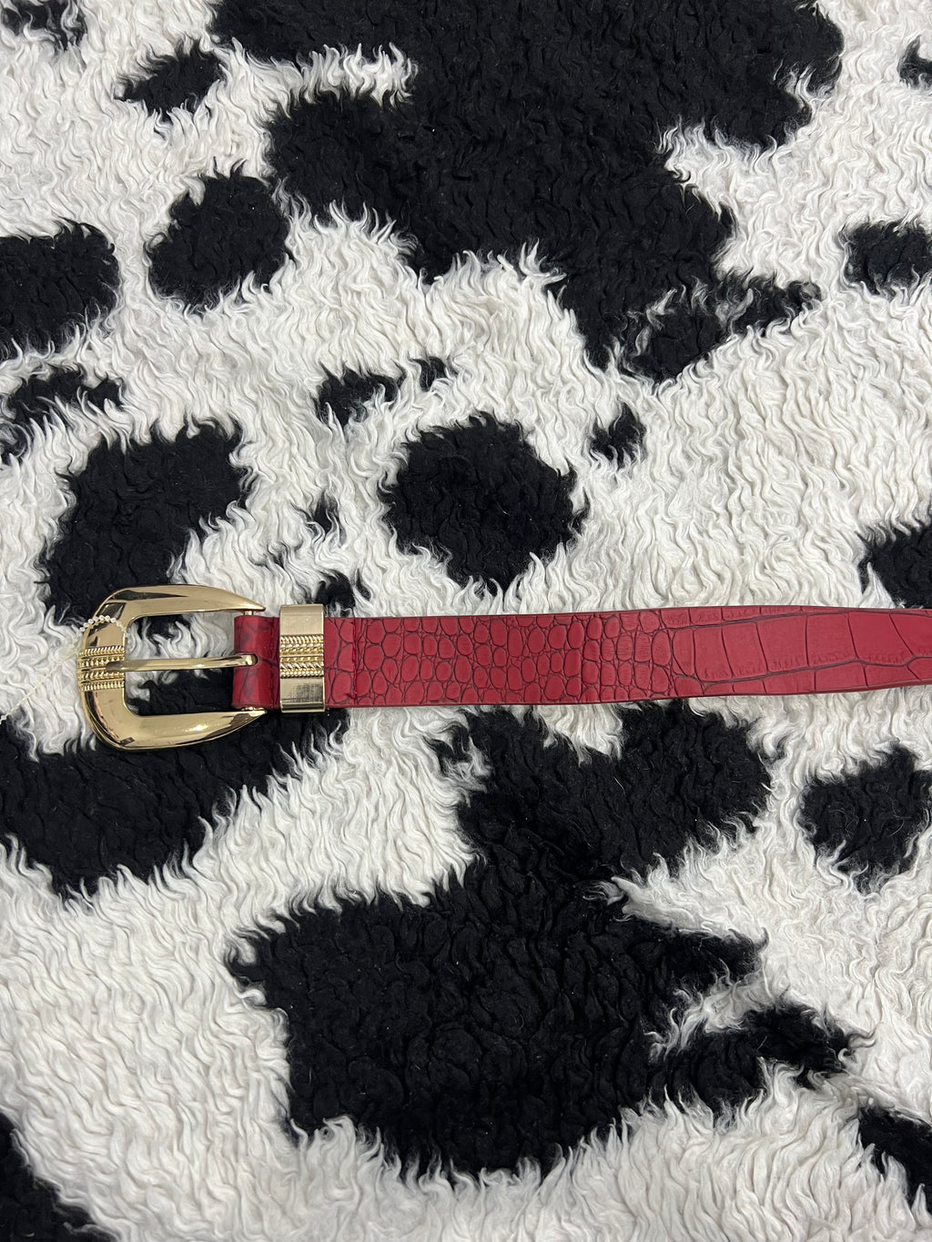 Red Snakeskin Belt