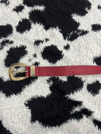 Red Snakeskin Belt