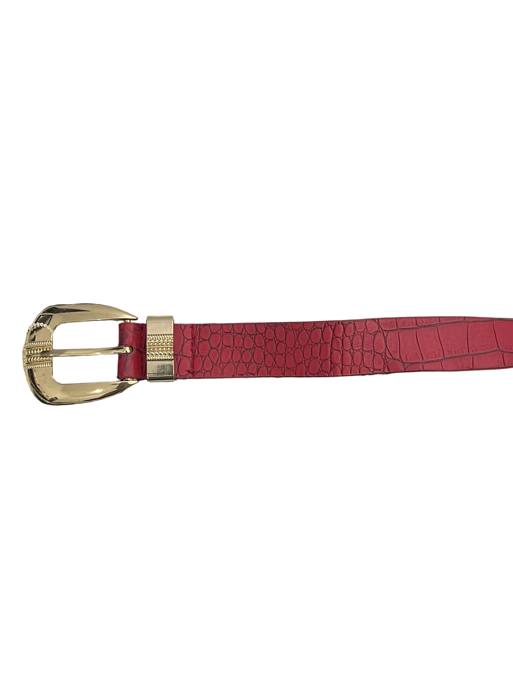 Red Snakeskin Belt