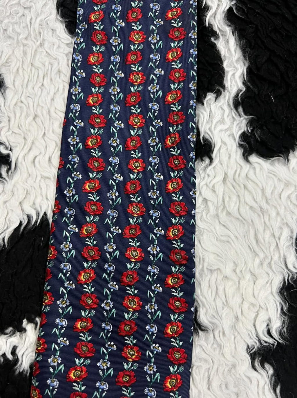 Tie Rack Red Flowers Tie